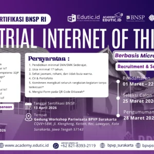 Pelatihan & Sertifikasi Industrial IoT berbasis Microcontroller - BPVP x EDUTIC.ID