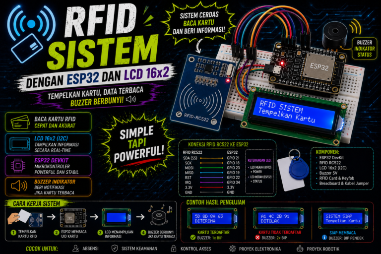 RFID ESP32: Tempel Kartu, Data Langsung Terbaca & Buzzer Berbunyi!