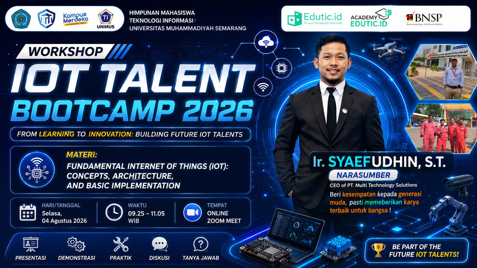 Workshop IoT Talent Bootcamp 2026 for HIMPUNAN MAHASISWA TEKNOLOGI INFORMASI UNIVERSITAS MUHAMMADIYAH SEMARANG